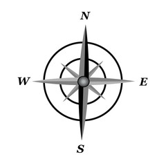 compass outline black and white