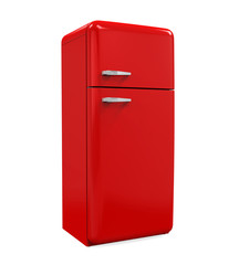 Retro Refrigerator Isolated