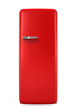 Retro Refrigerator Isolated