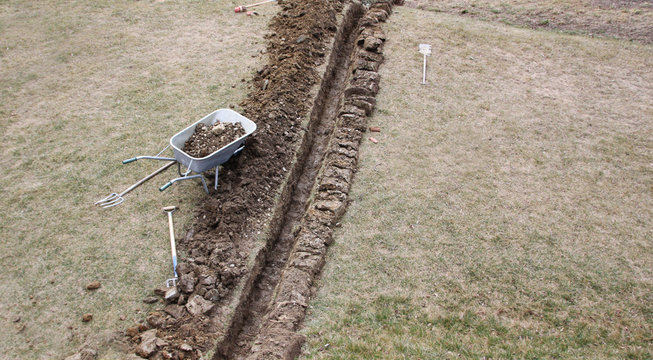 Baustelle im Garten 