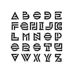 Bold broken latin font