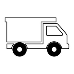 Dump truck isolated icon vector illustration design