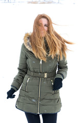 Girl in the snow
