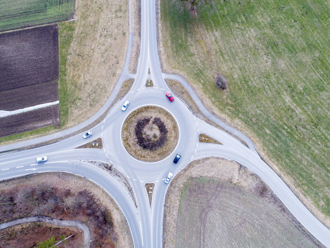 Kreisverkehr Luftbild