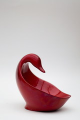 Red porcelain bird