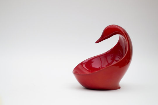 Red porcelain bird