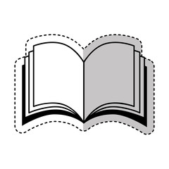 text book silhouette isolated icon vector illustration design