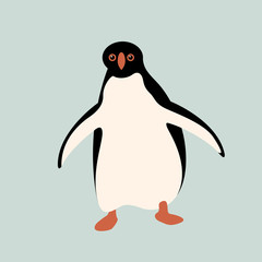 Penguin vector illustration style Flat