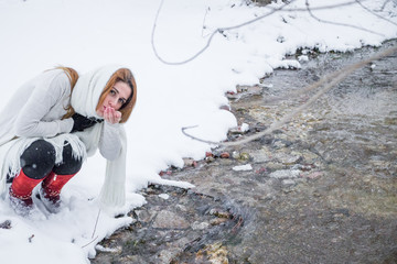 Girl in the snow