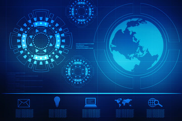 Digital Abstract technology background, 3d rendering