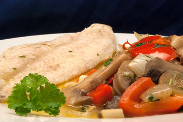 Pangasiusfilet mit Gemüse