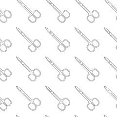 nail scissors seamless vector pattern