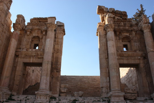 Nymphaeum in ancient city Jerash in Jordan, Middle East