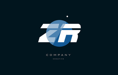 zr z r  blue white circle big font alphabet company letter logo