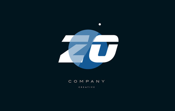 zo z o  blue white circle big font alphabet company letter logo