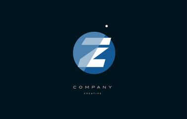 z blue white circle big font alphabet company letter logo