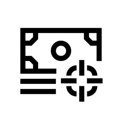 Paper money mini line, icon