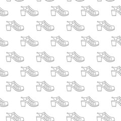 woman shoe seamless vector pattern