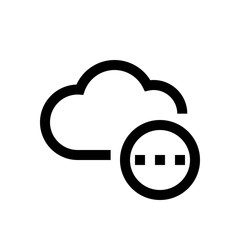 Cloud mini line, icon