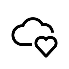 Cloud mini line, icon