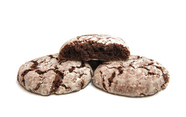 chocolate cookie isolated