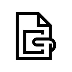 Attachment mini line, icon
