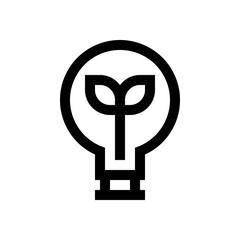 Green energy mini line, icon