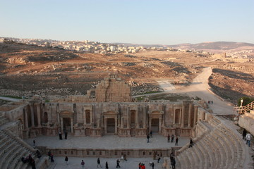 South Theater in Jerash in Jordan, Middle East
