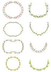 Obraz premium watercolor branches of different styles