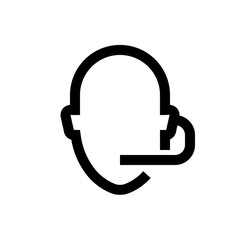 Male avatar mini line, icon