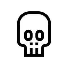 Skull mini line, icon