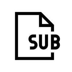 File format mini line, icon