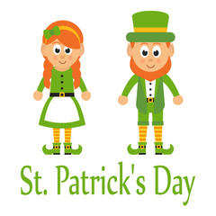 patrick's woman and man with a text