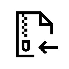 Compressed file mini line, icon