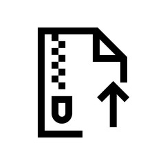 Compressed file mini line, icon