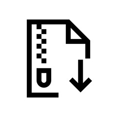 Compressed file mini line, icon