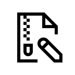 Compressed file mini line, icon