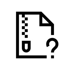 Compressed file mini line, icon