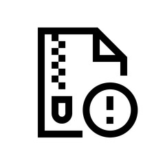 Compressed file mini line, icon