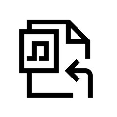 Music file format mini line, icon