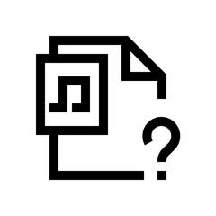 Music file format mini line, icon