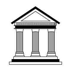 Obraz premium building roman columns icon vector illustration design