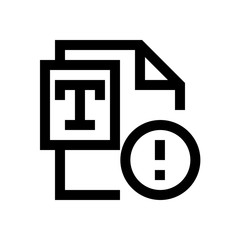 Text file mini line, icon