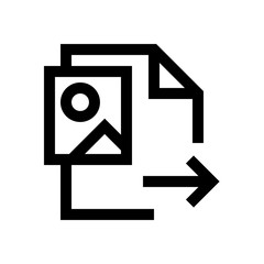 Picture file mini line, icon