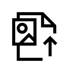 Picture file mini line, icon
