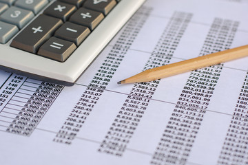 Business concept : Financial accounting stock market graphs analysis.