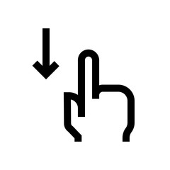 Hand gesture mini line, icon
