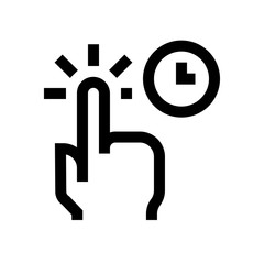 Hand gesture mini line, icon