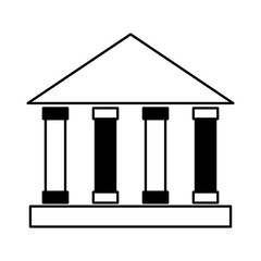 building roman columns icon vector illustration design