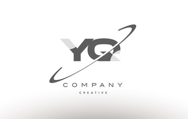 yq y q  swoosh grey alphabet letter logo